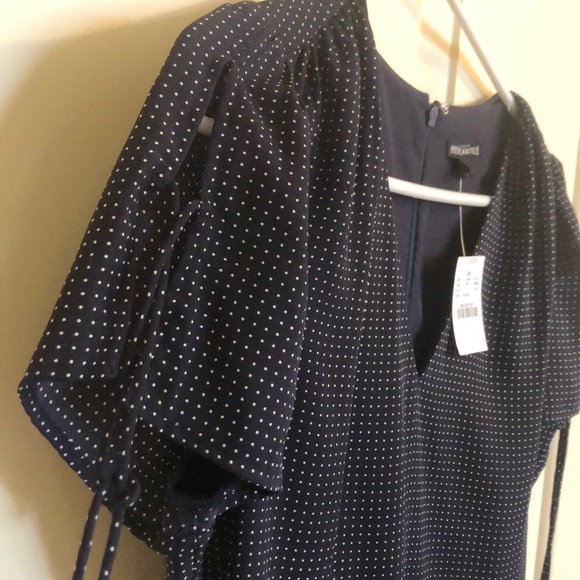 Navy polka dot J Crew dress - Picture 4 of 4